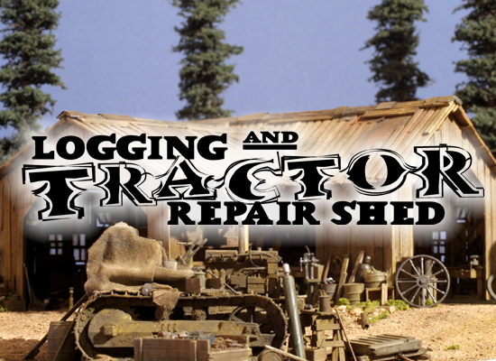 SierraWest Scale Models O Scale Logging and Tractor Repair Shed